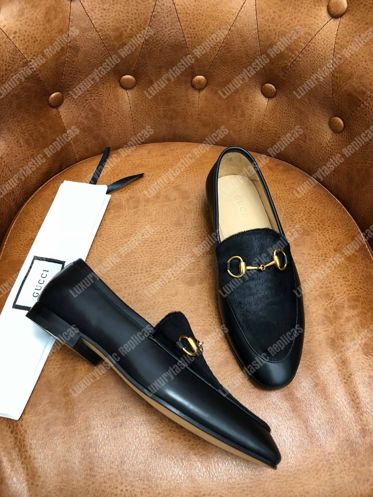 G*u*i jordaan velvet loafer black