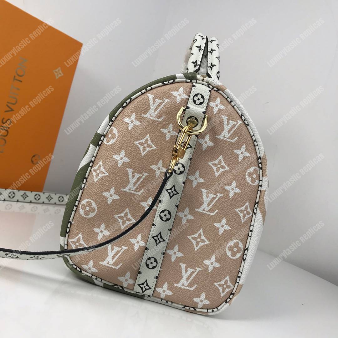 LV Speedy Bandouliere 30 Monogram Geant Creme