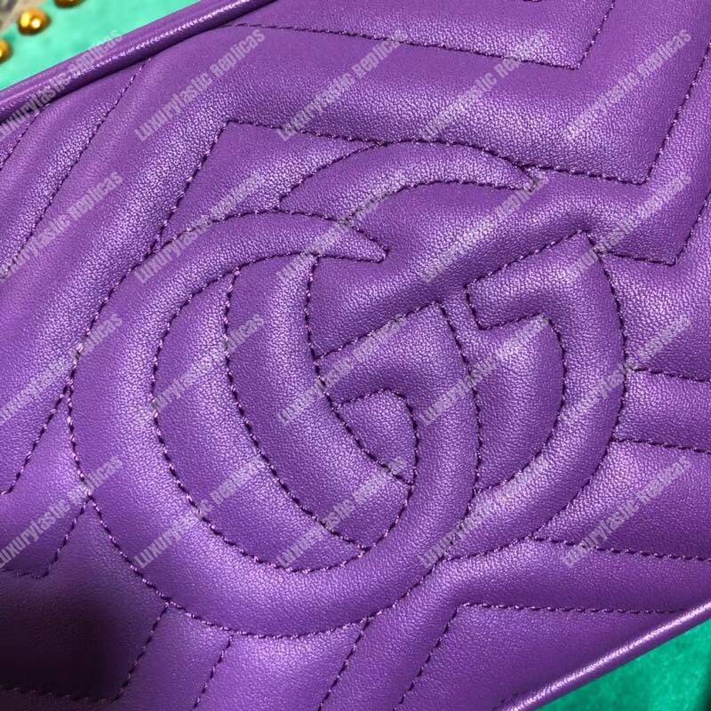 G*u*i gg marmont small matelassé shoulder bag purple