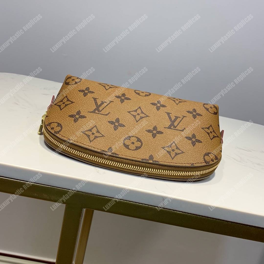 LV Cosmetic Pouch PM Monogram Caramel