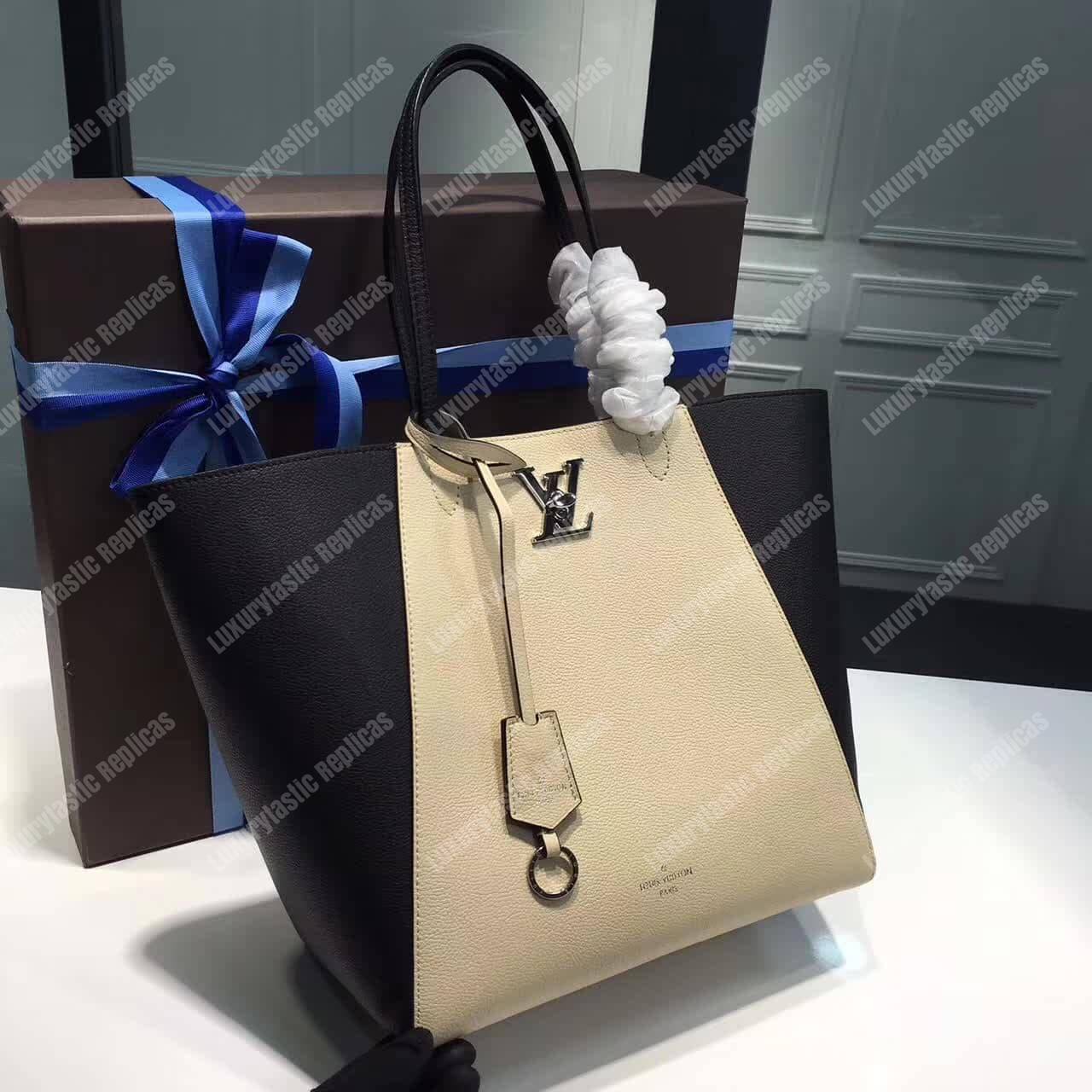LV Lockme Cabas Bag Vanilla Noir