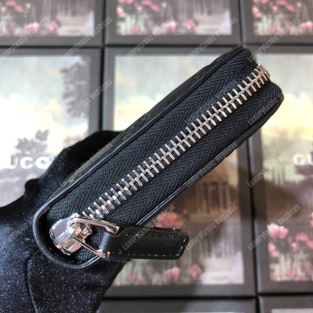 G*u*i signature web zip around leather wallet