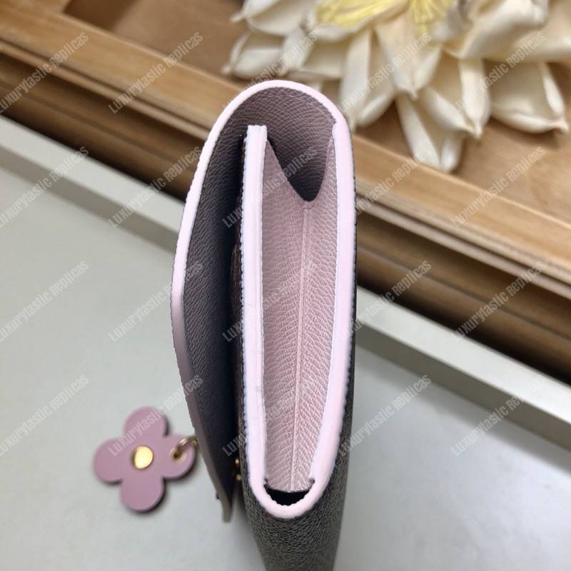 LV Emilie Wallet Monogram Rose Ballerine