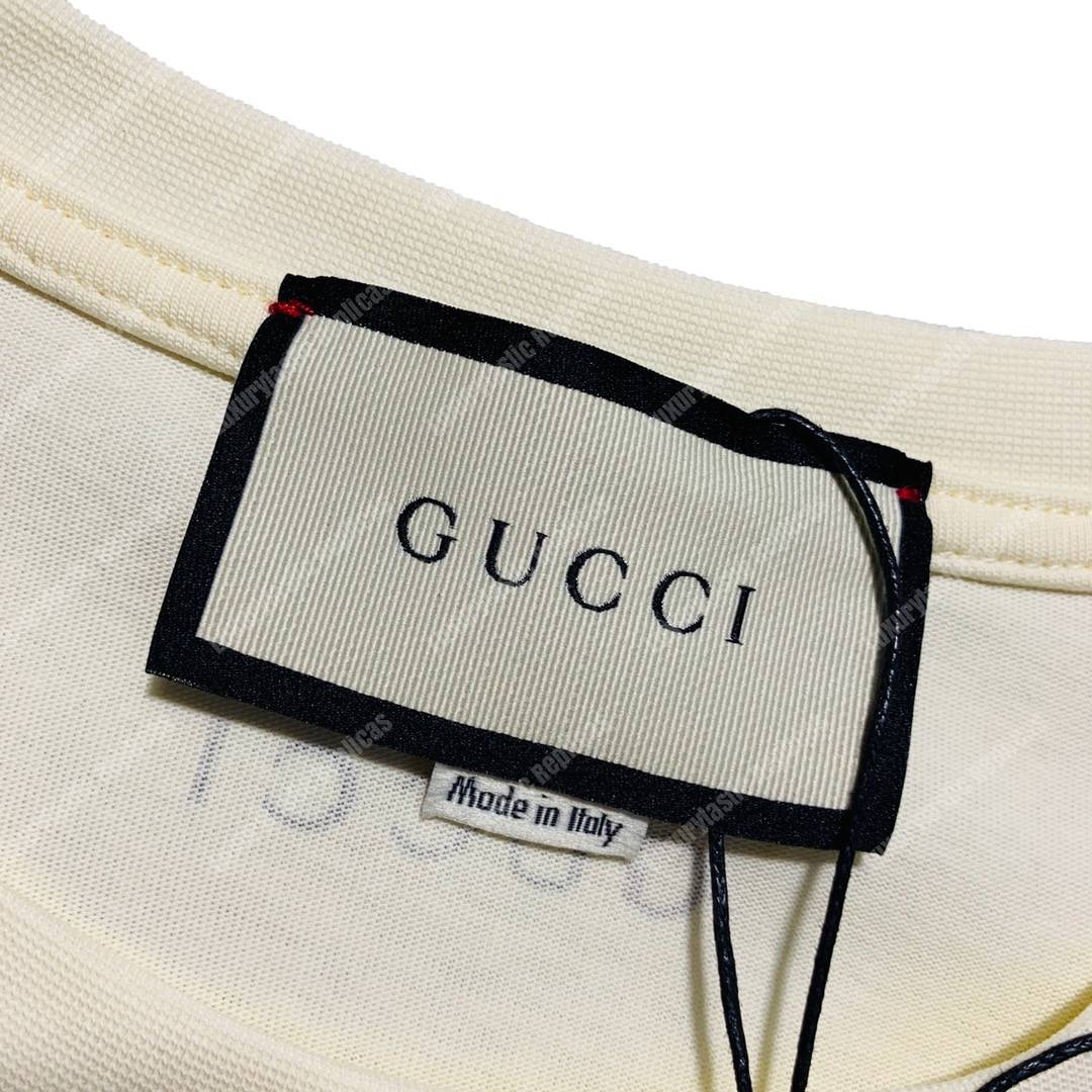 G*u*i flying pig print t-shirt cream