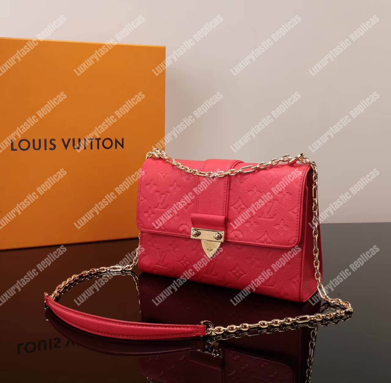 LV Saint Sulpice PM Monogram Empreinte Leather Cerise