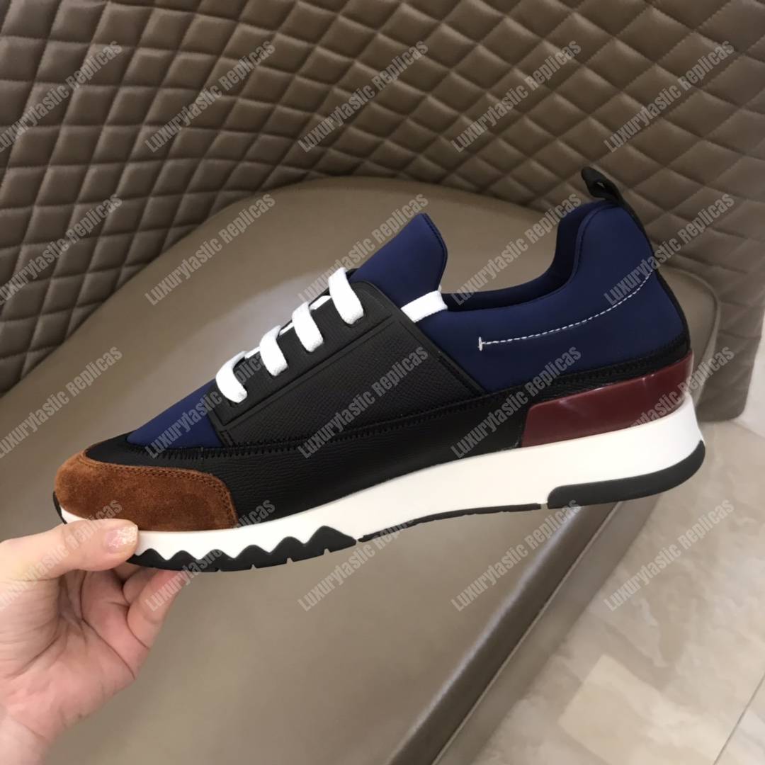 H**mes stadium sneaker black/blue