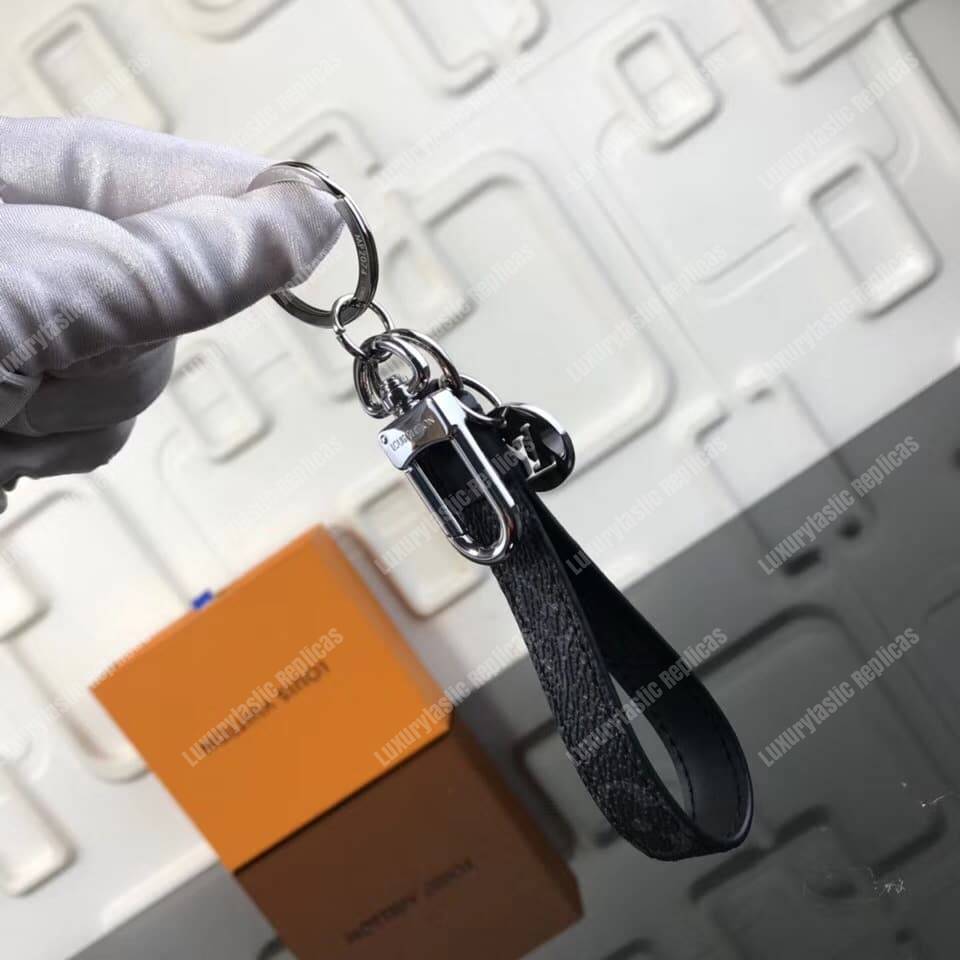LV Dragonne Bag Charm & Key Holder Monogram Eclipse