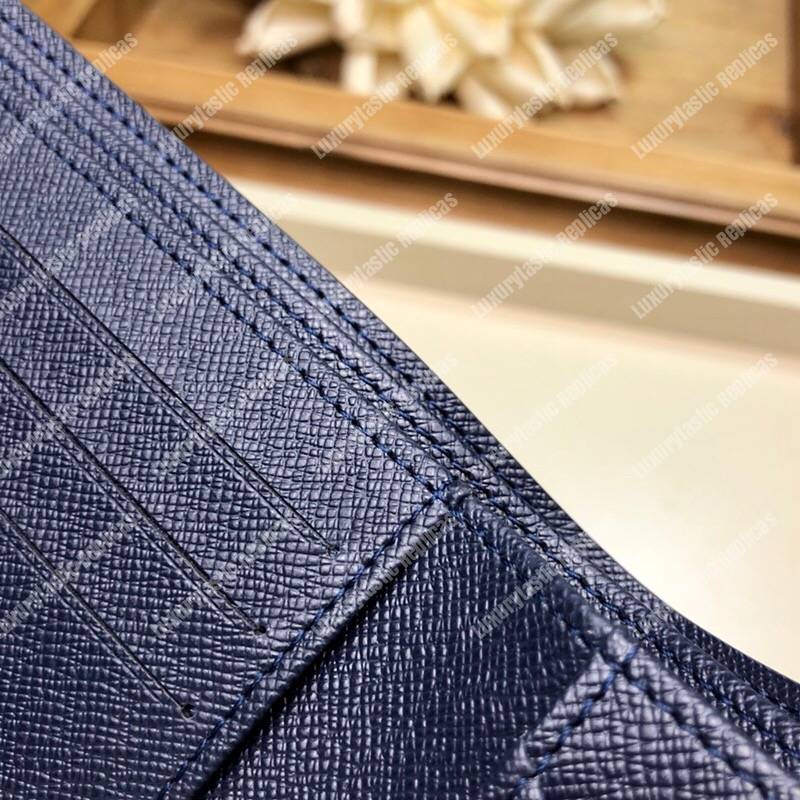 LV Multiple Wallet Epi Leather Bleu Marine