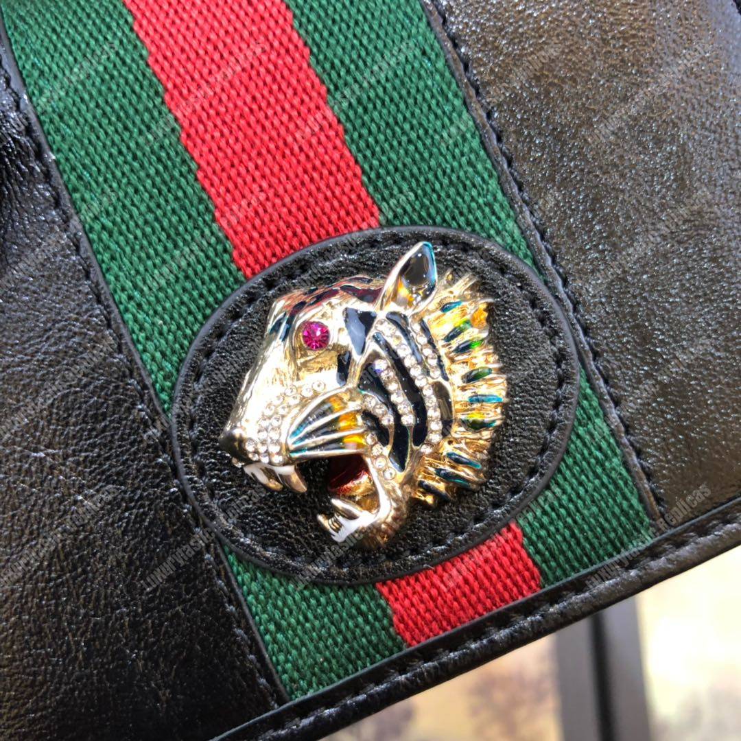 G*u*i rajah chain card case wallet black