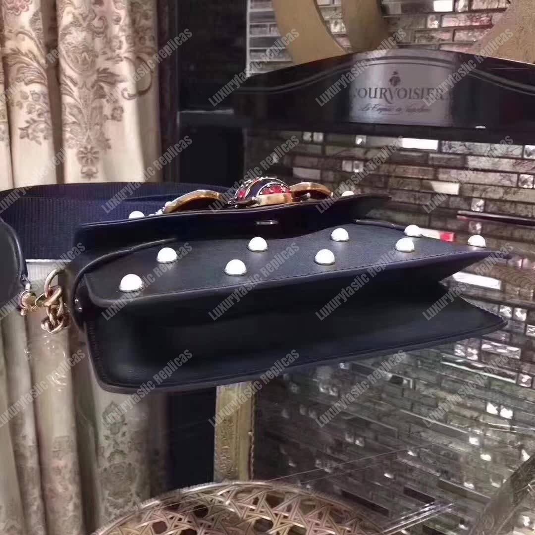 G*u*i broadway leather mini bag black