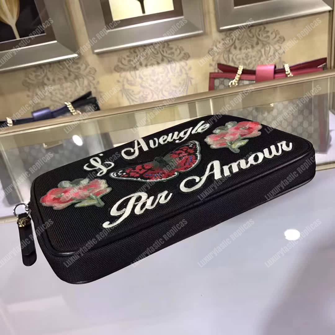 G*u*i techno canvas tablet case with embroidery butterfly