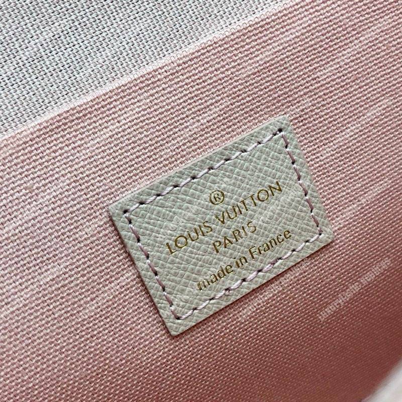LV Pochette Félicie Damier Azur Soft Canvas Eau de Rose