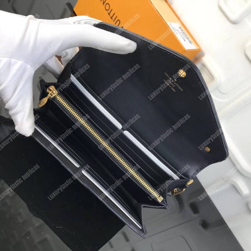 LV New Wave Long Wallet Black