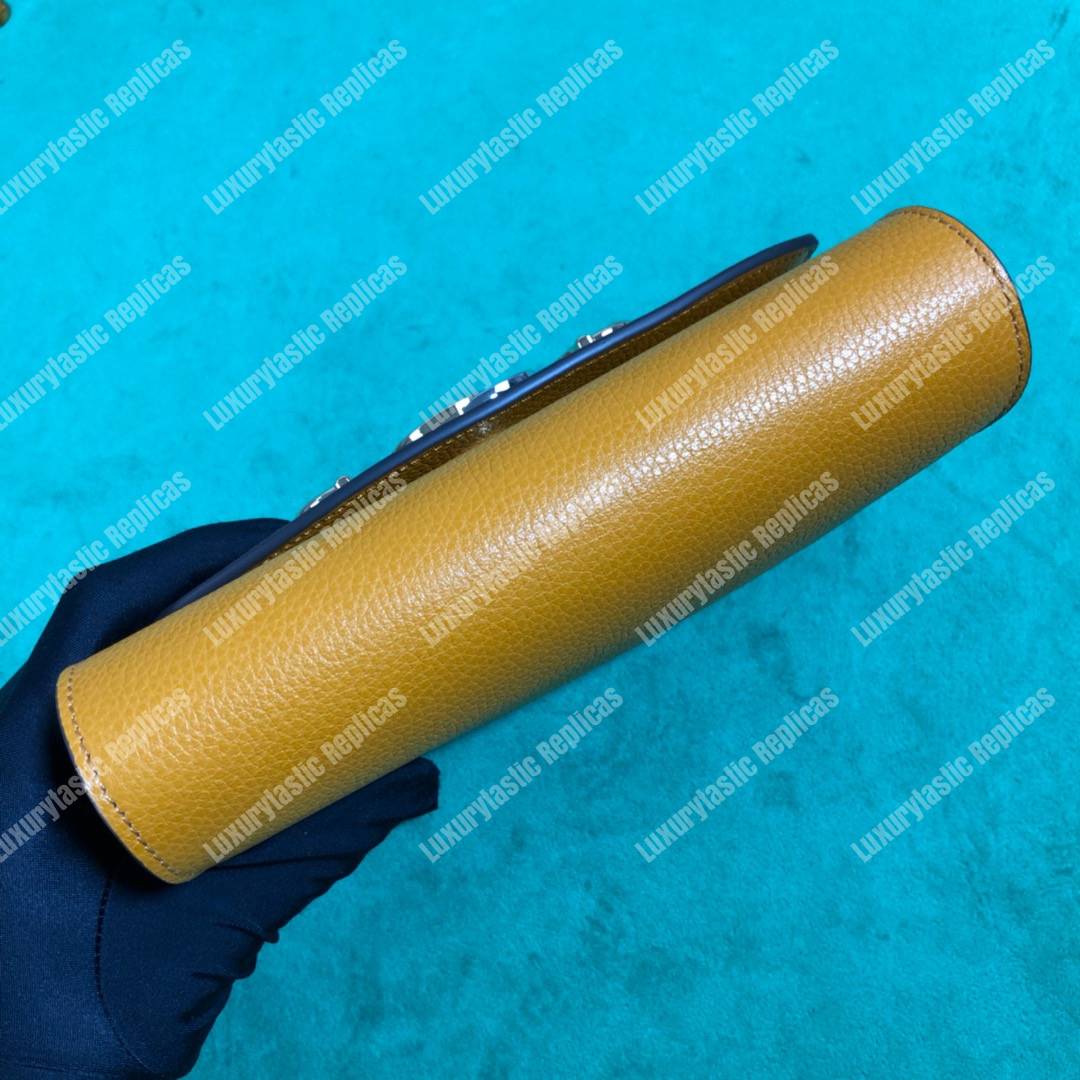 G*u*i zumi yellow smooth leather mini bag