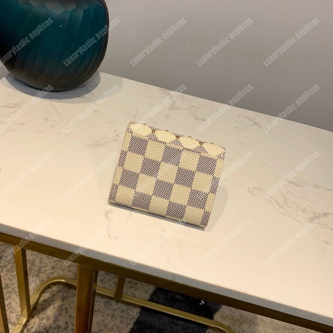 LV Zoe Wallet Damier Azur Rose Ballerine Pink