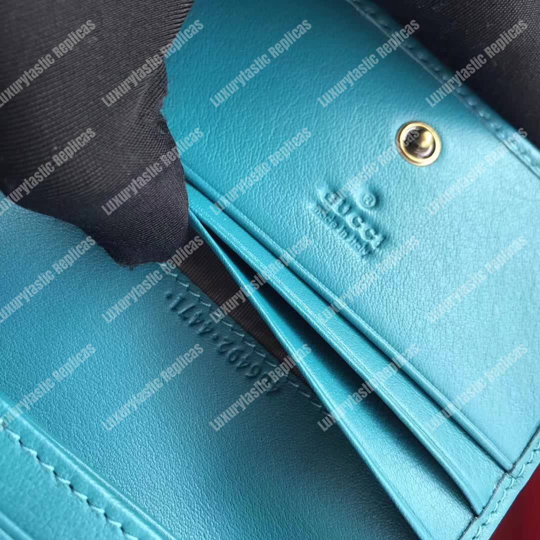 G*u*i gg marmont card case velvet aquamarine