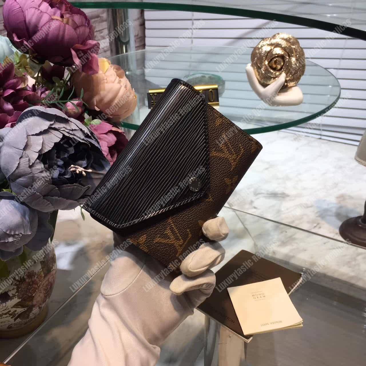 LV Marie Lou Compact Wallet Noir