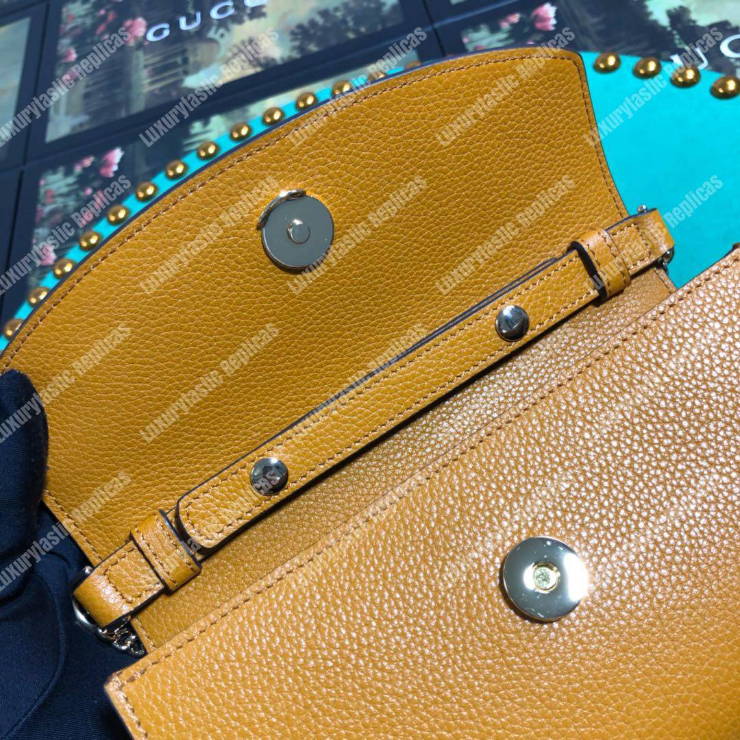 G*u*i zumi yellow smooth leather mini bag