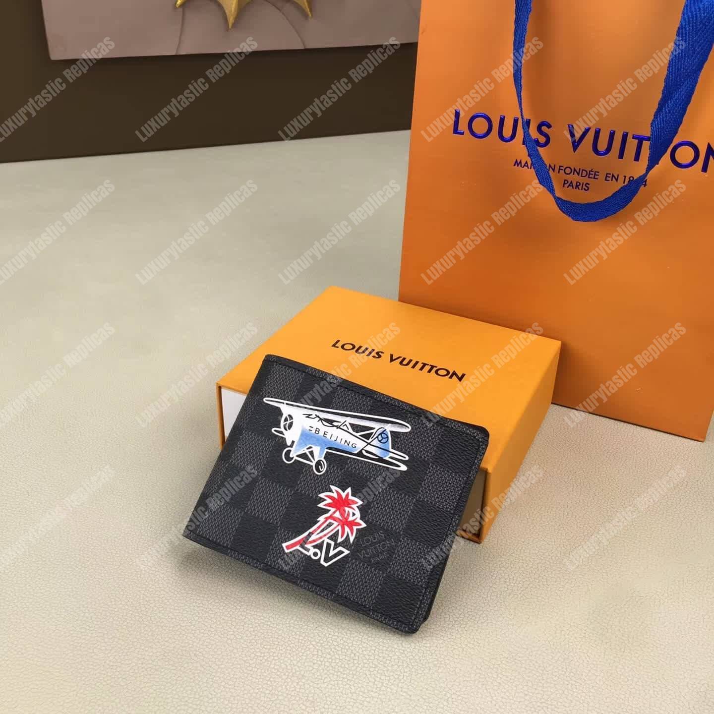LV Multiple Wallet Damier Graphite Special Edition Beijing
