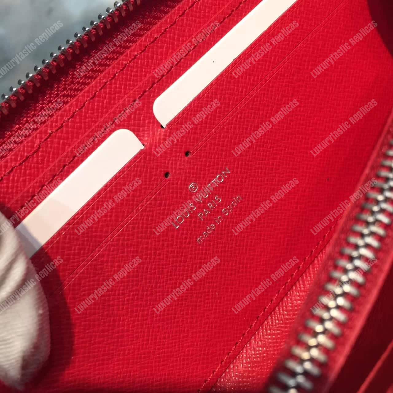 LV Clemence Wallet Epi Leather Coquelicot