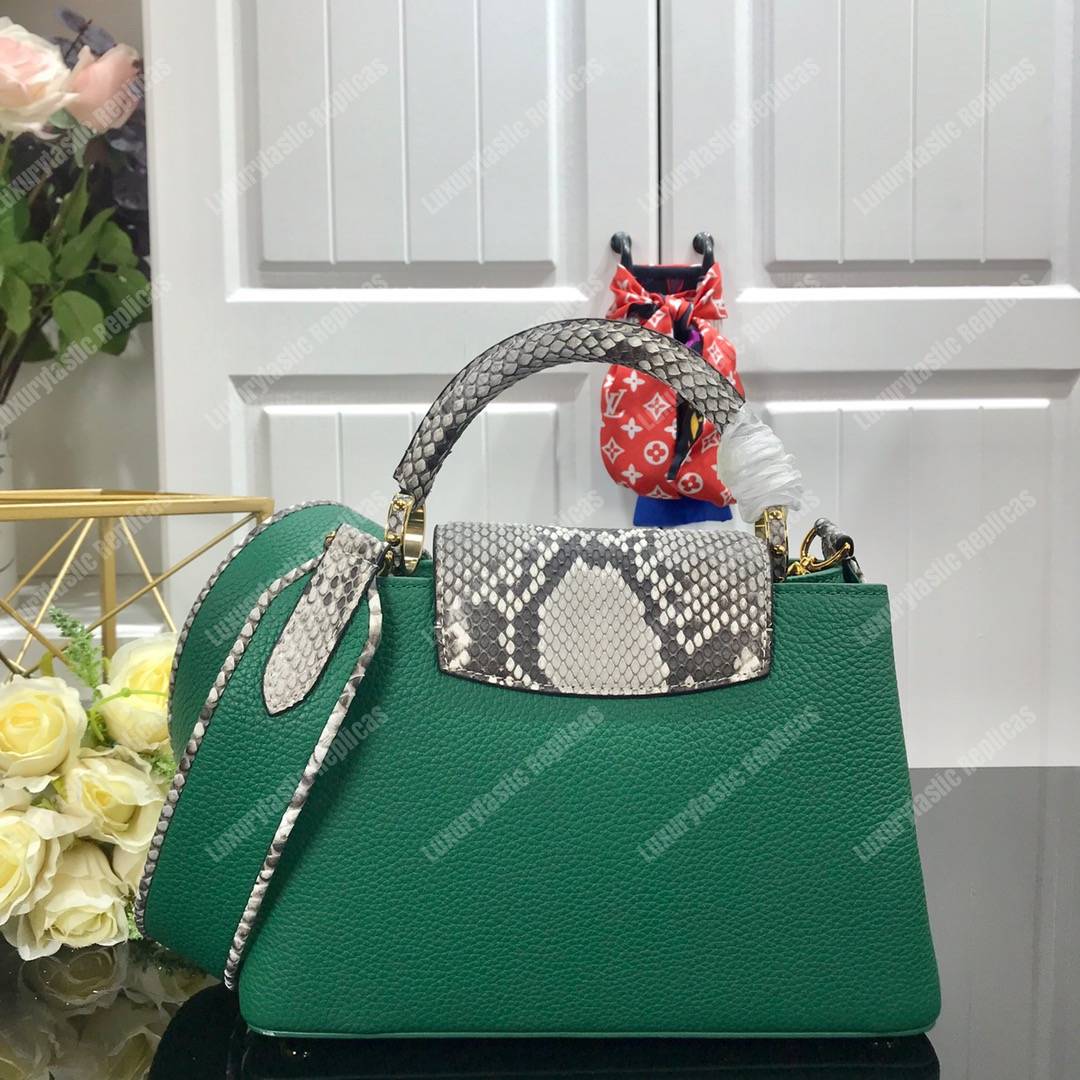 LV Capucines BB Taurillon Python Lauxor