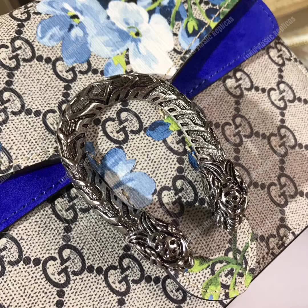 G*u*i dionysus blue blooms print mini chain bag