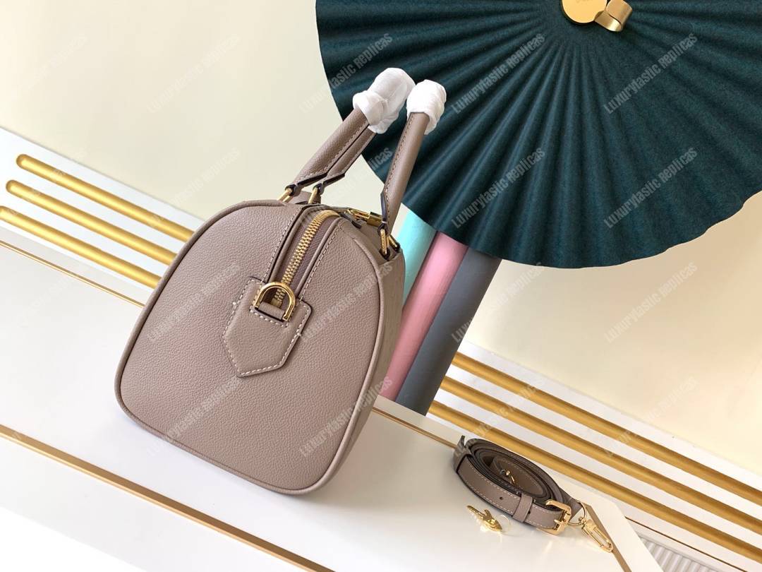 LV Speedy Bandouliere 25 Monogram Empreinte Leather Galet