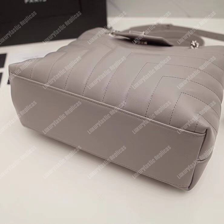 Saint Laurent Small Loulou Shopping Bag Earth Grey