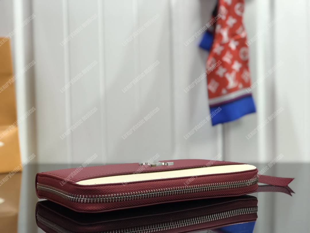 LV Lockme Zippy Wallet Lie de Vin
