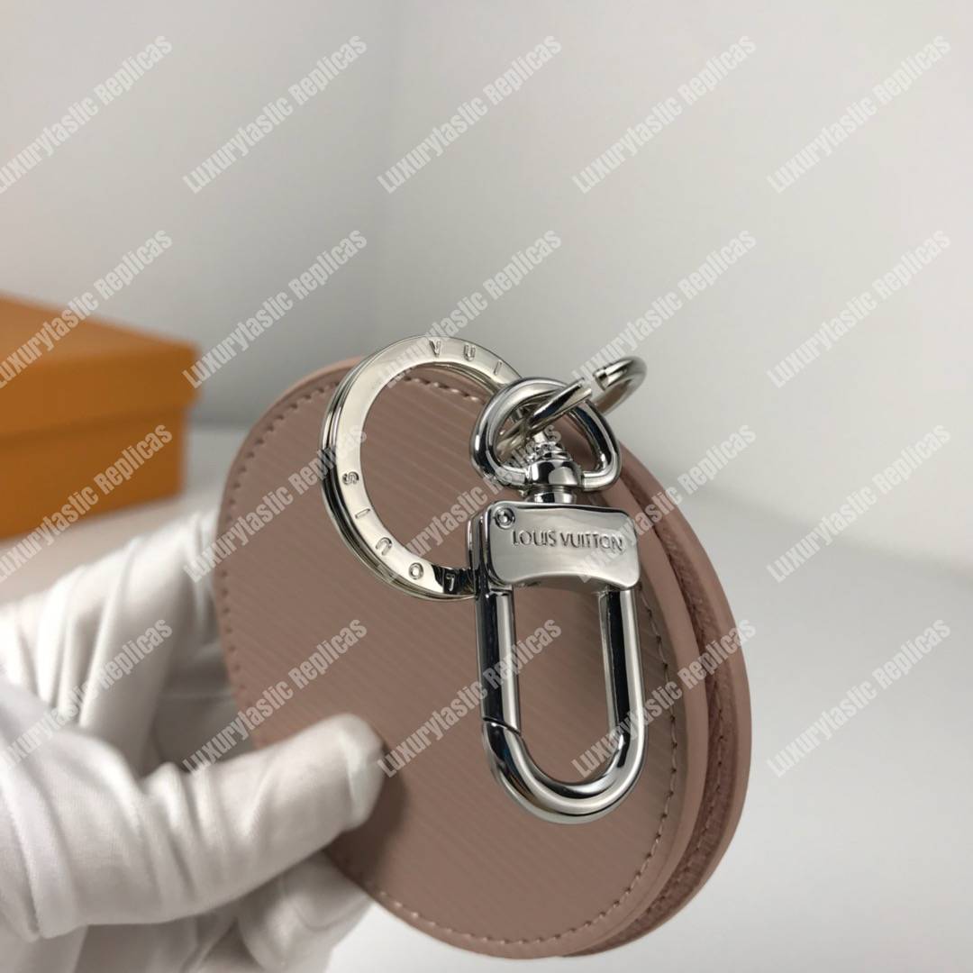 LV Mirror Bag Charm & Key Holder Epi Leather Rose Ballerine