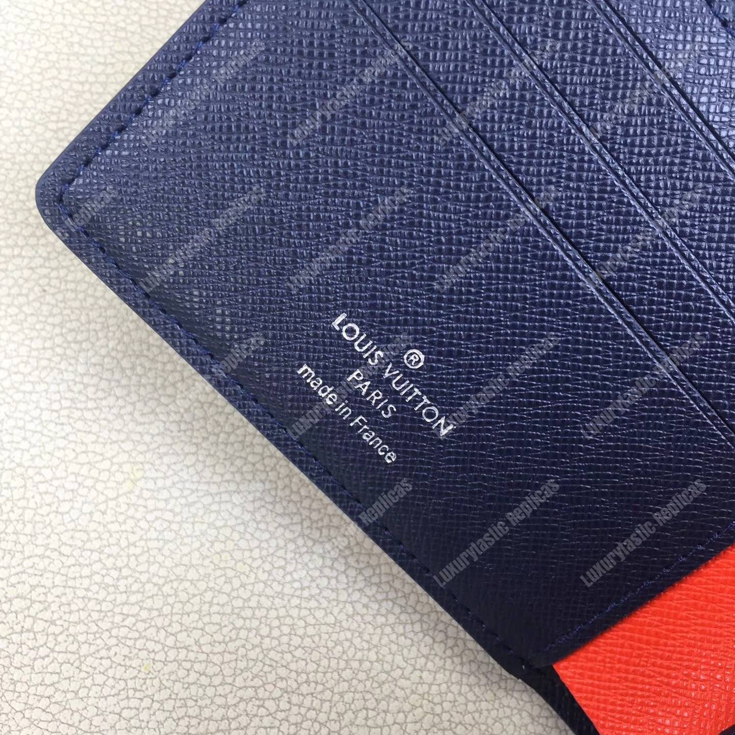 LV Patchwork Multiple Wallet Epi Leather Gray