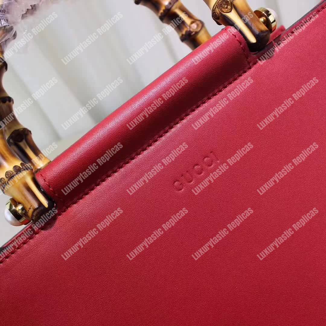 G*u*i nymphaea small top handle bag red