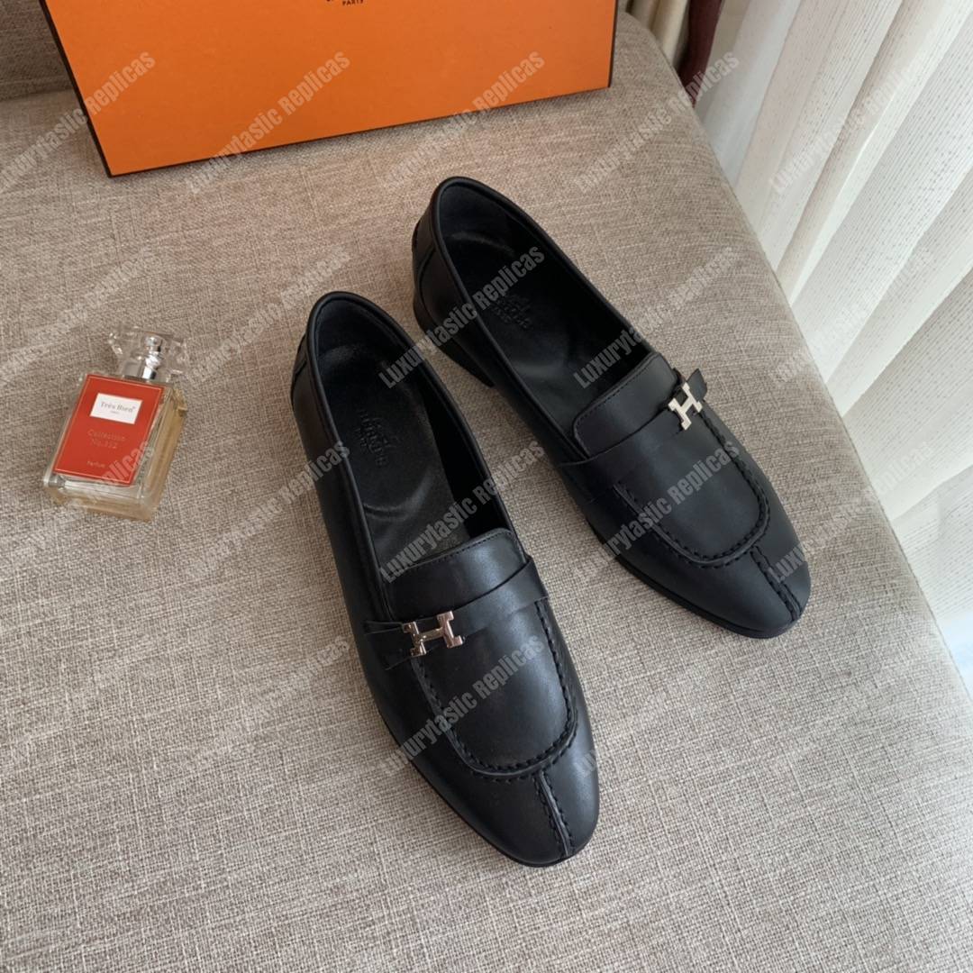 H**mes h buckle loafer black