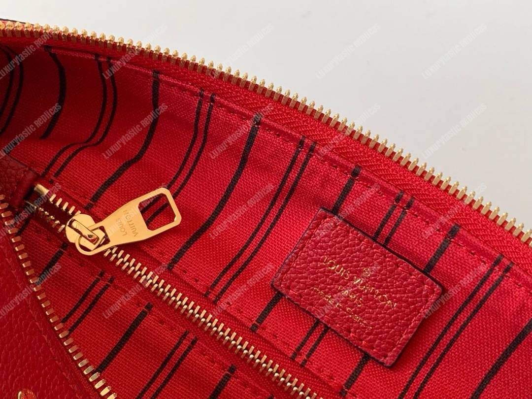 LV Speedy Bandouliere 25 Monogram Empreinte Leather Scarlet