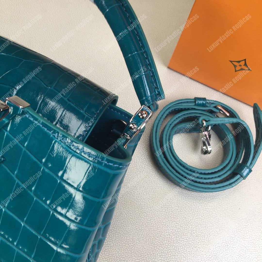 LV Capucines Mini Crocodilien Brillant Cactus