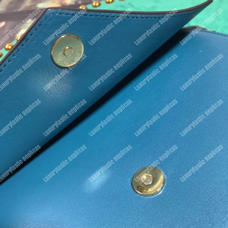 G*u*i medium leather shoulder bag blue