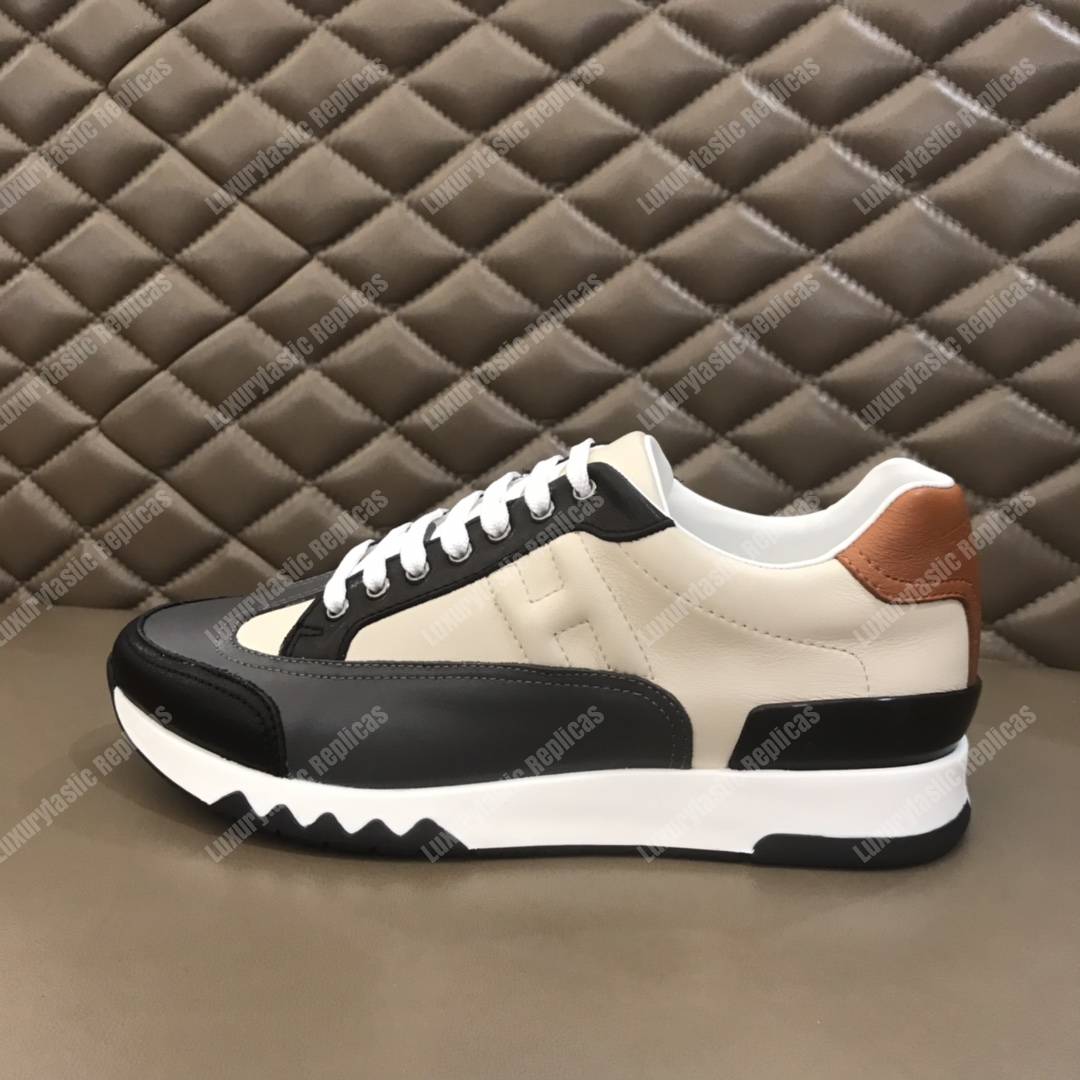 H**mes trail sneaker multicolore craie
