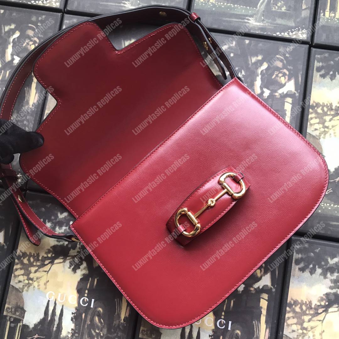 G*u*i 1955 horsebit shoulder bag red