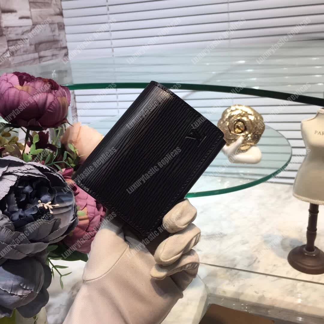 LV Enveloppe Carte De Visite Epi Leather Noir