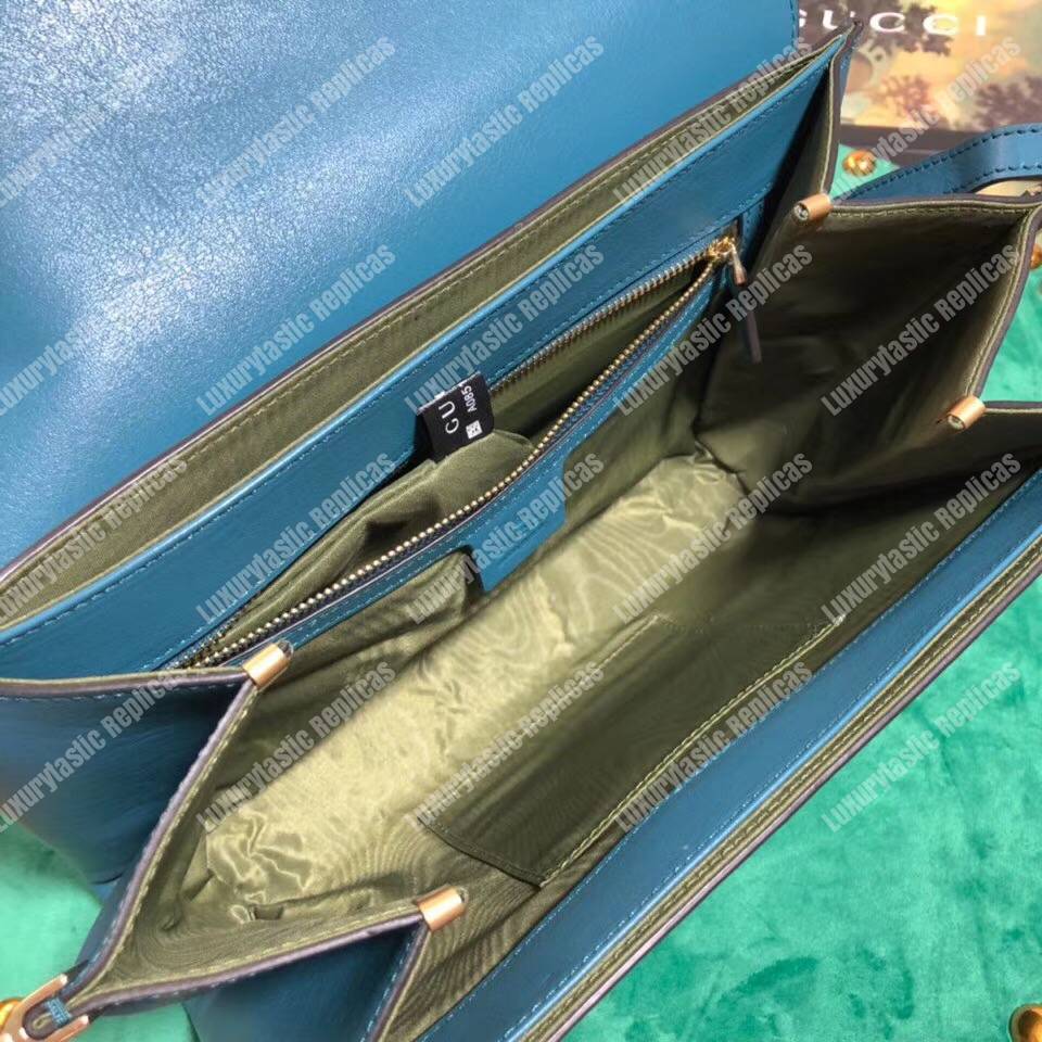 G*u*i medium leather shoulder bag blue