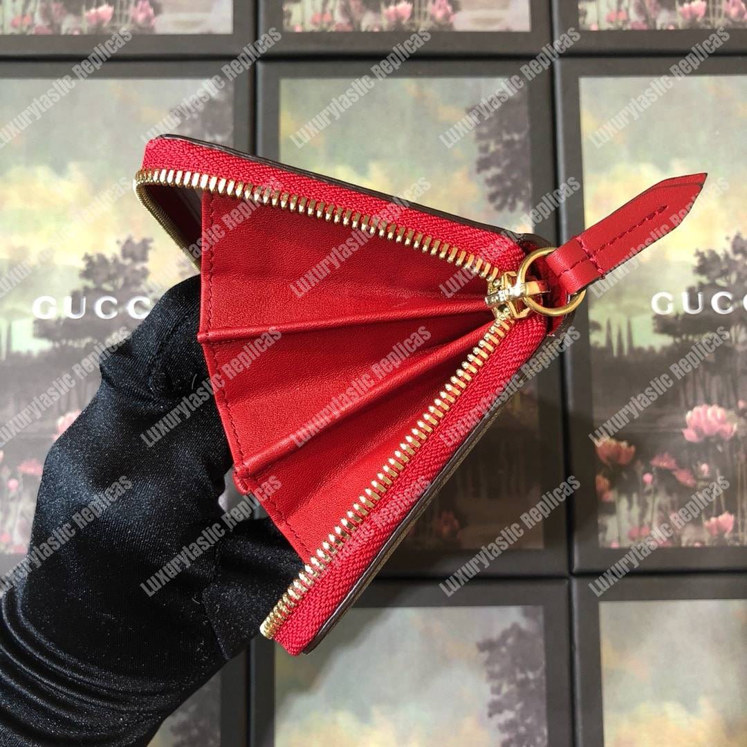 G*u*i gg sup*e zip around wallet with pink bosco patch