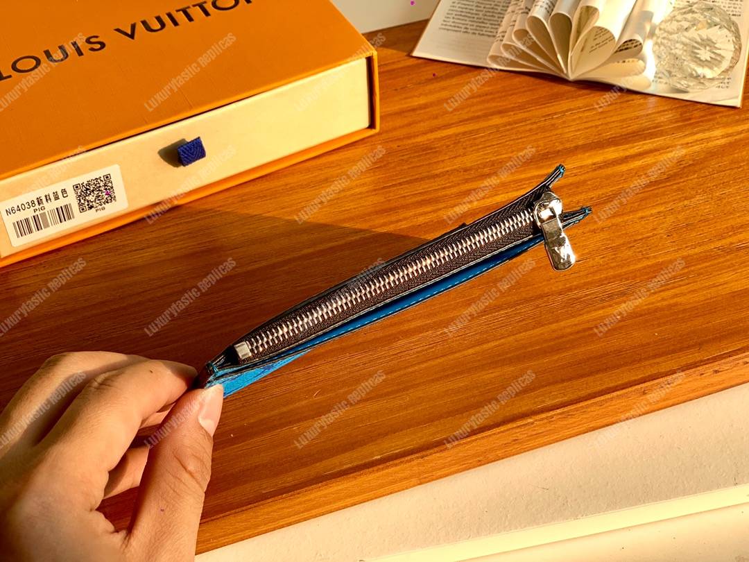 LV Coin Card Holder Blue