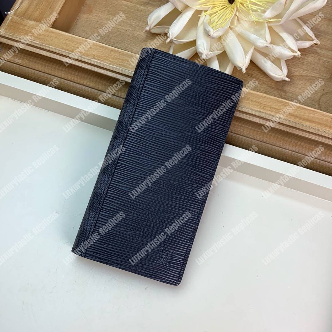 LV Brazza Wallet Epi Leather Damier Graphite