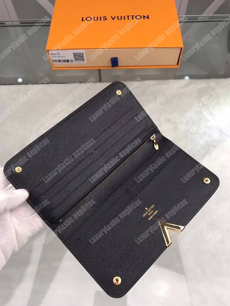 LV Monogram Canvas And Leather Kimono Wallet Black