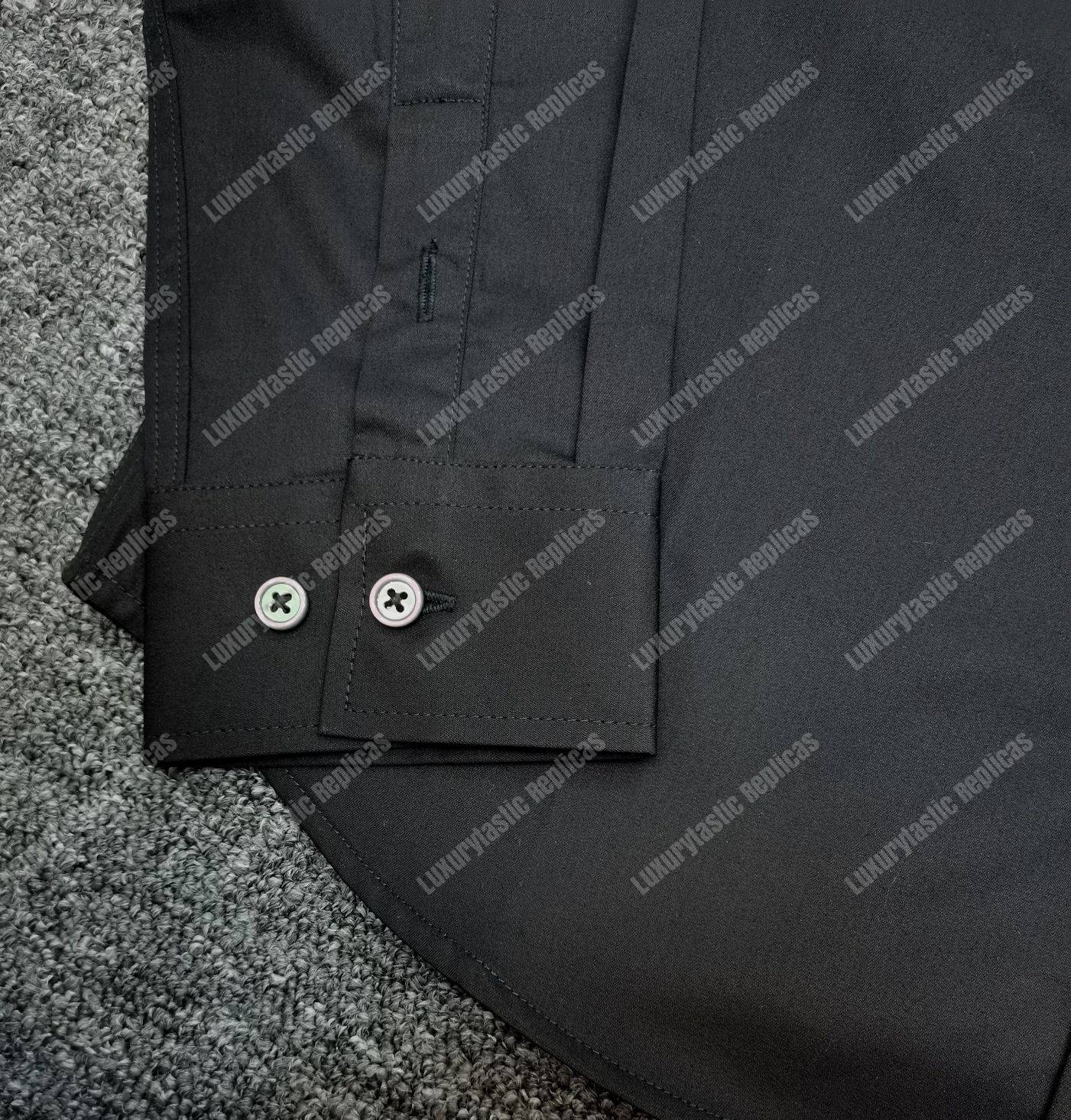 LV Print Regular Shirt Black