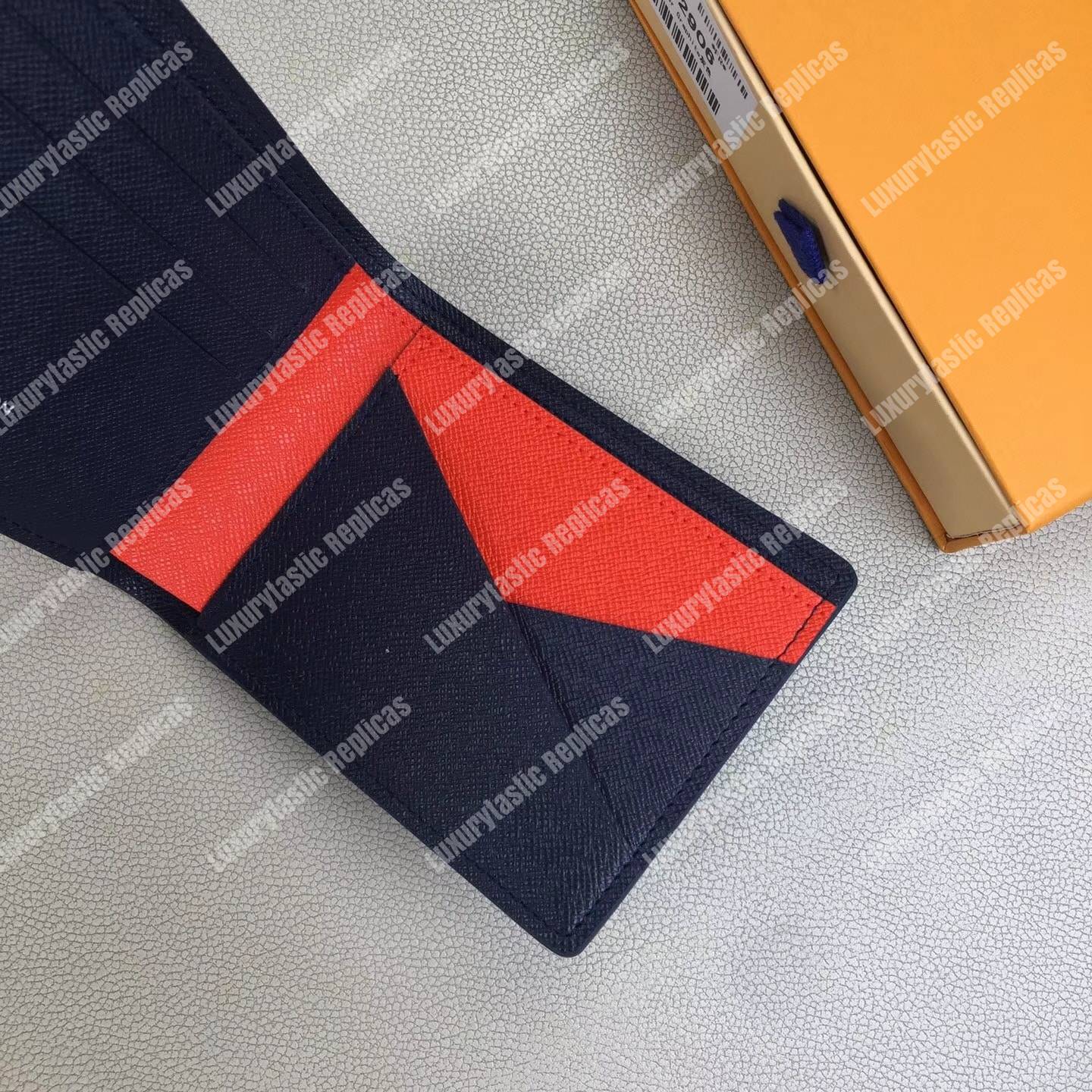 LV Patchwork Multiple Wallet Epi Leather Gray
