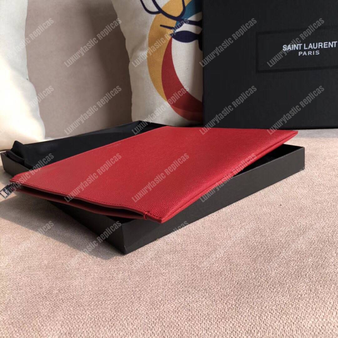 Saint Laurent Zipped Tablet Holder Red
