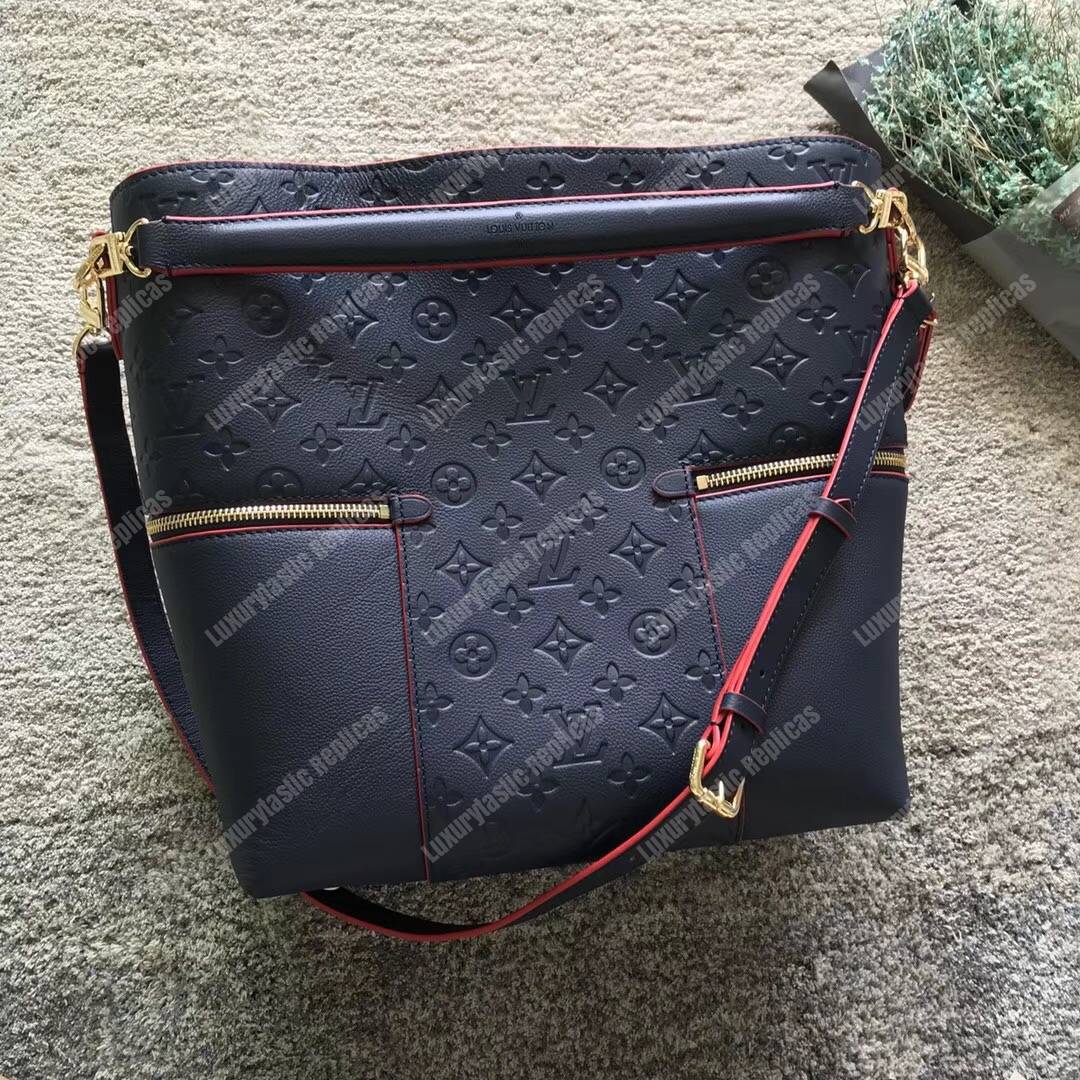 LV Melie Designer Monogram Leather Marine Rouge