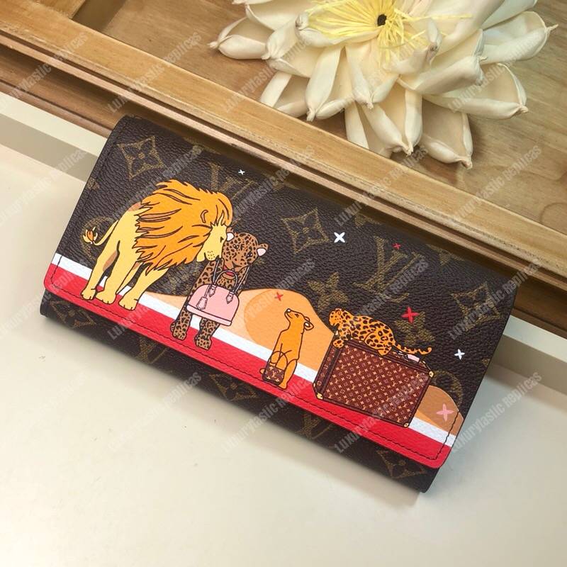 LV Sarah Wallet Lion and Cheetah
