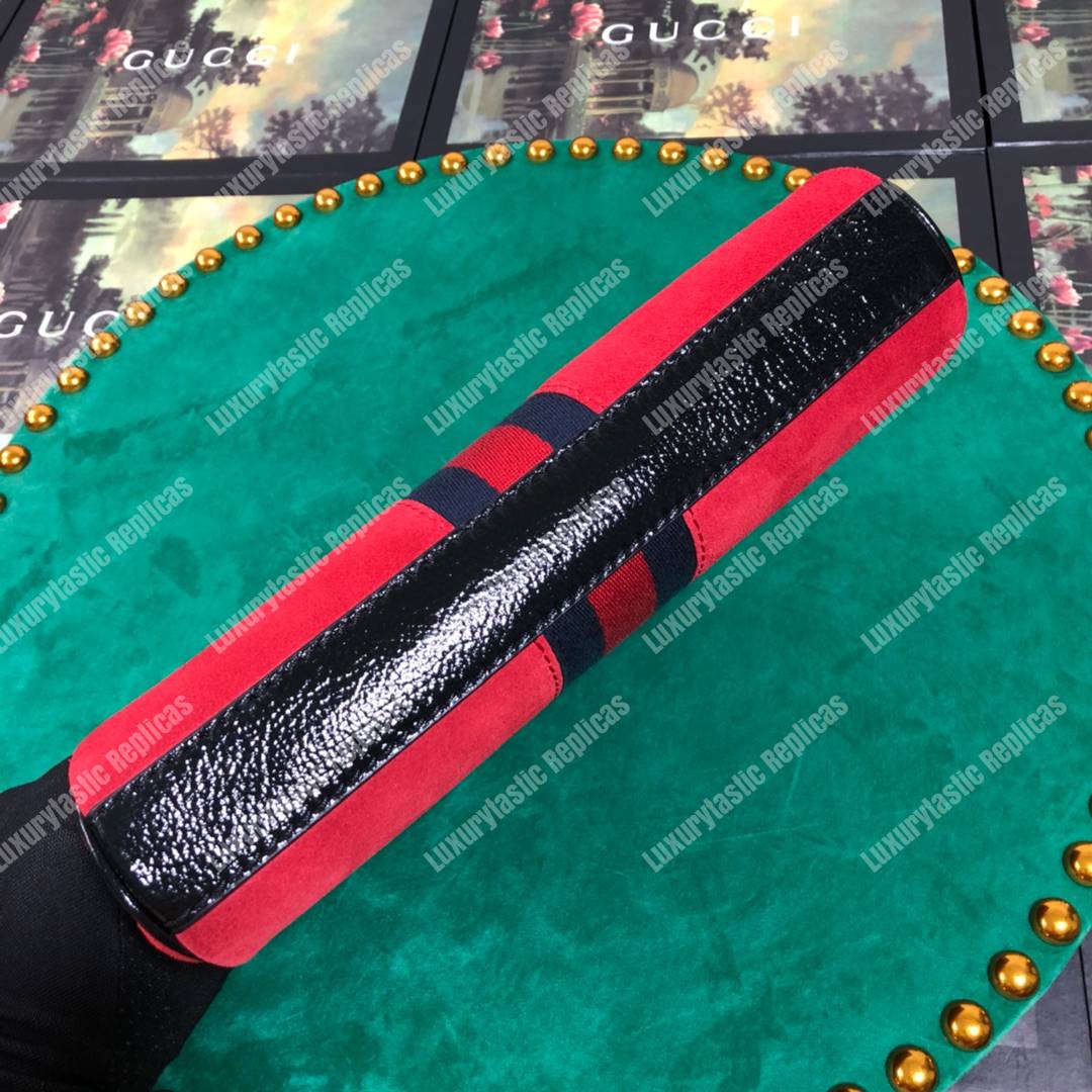 G*u*i re(belle) small shoulder bag suede red